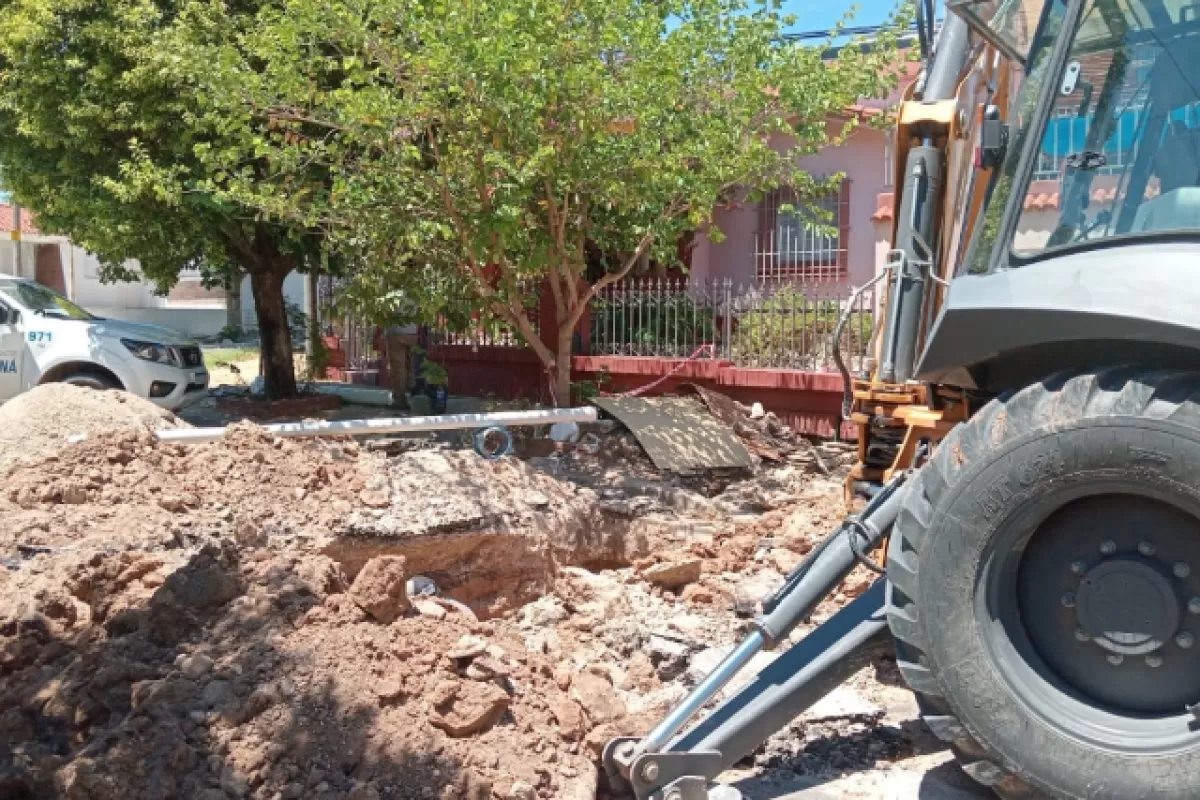 Realizaron una intervención en la red colectora cloacal de barrio San Martín