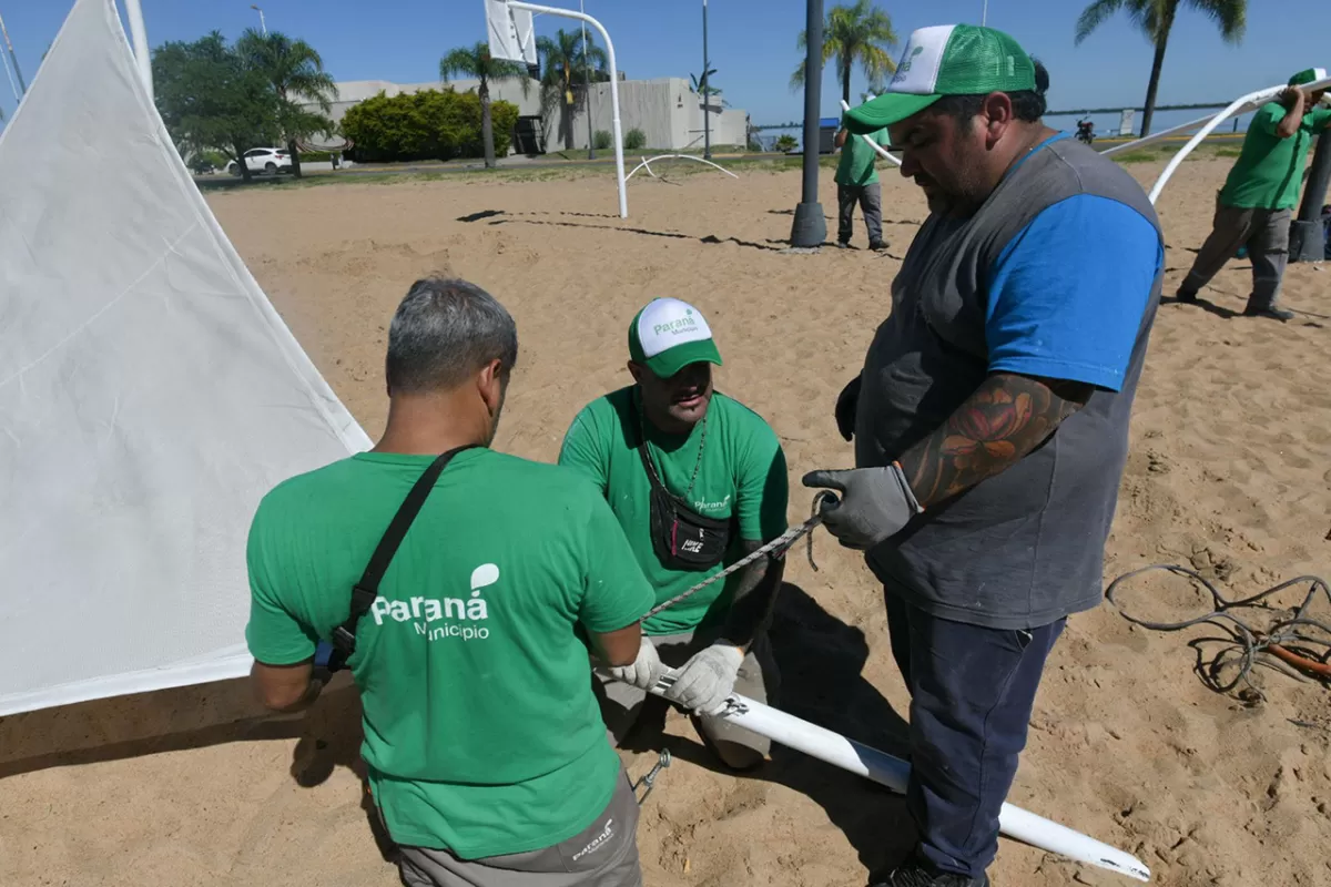 Avanzan las tareas de mantenimiento en el Balneario Thompson