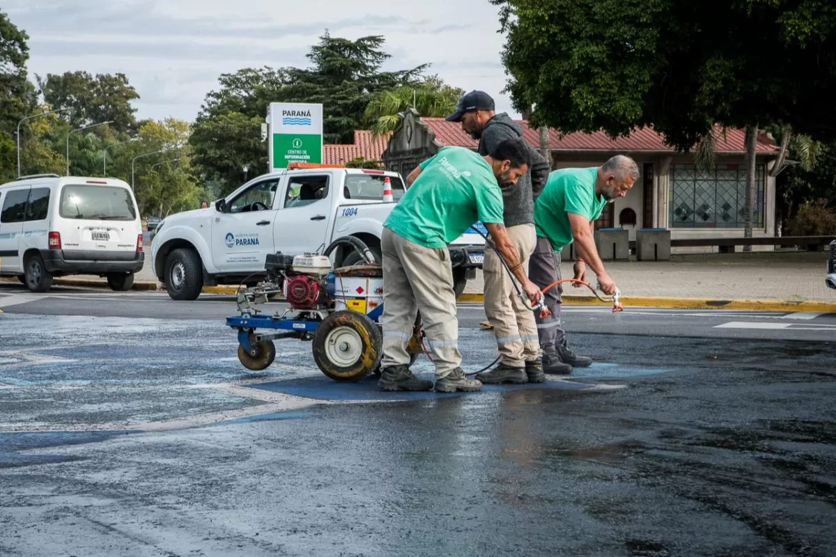 Avanza la obra de reordenamiento de la ciclov&iacute;a en la Costanera