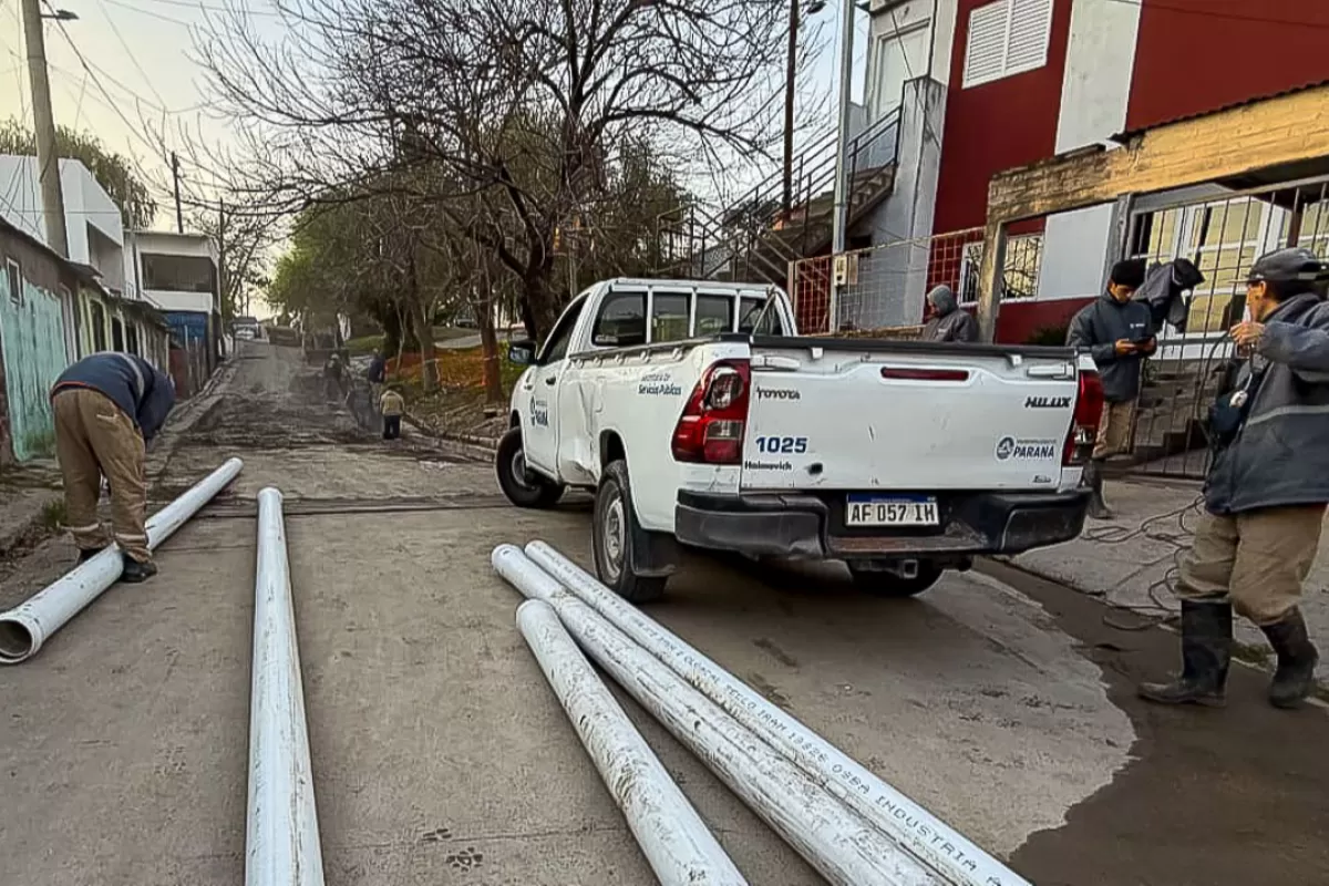 Paran&aacute; avanza con obras de saneamiento e infraestructura en barrio Maccarone
