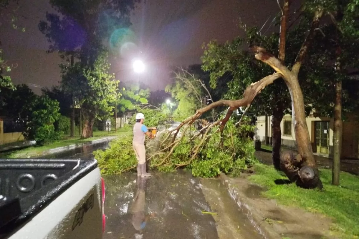 La Municipalidad asistió a 60 familias por el temporal en la ciudad
