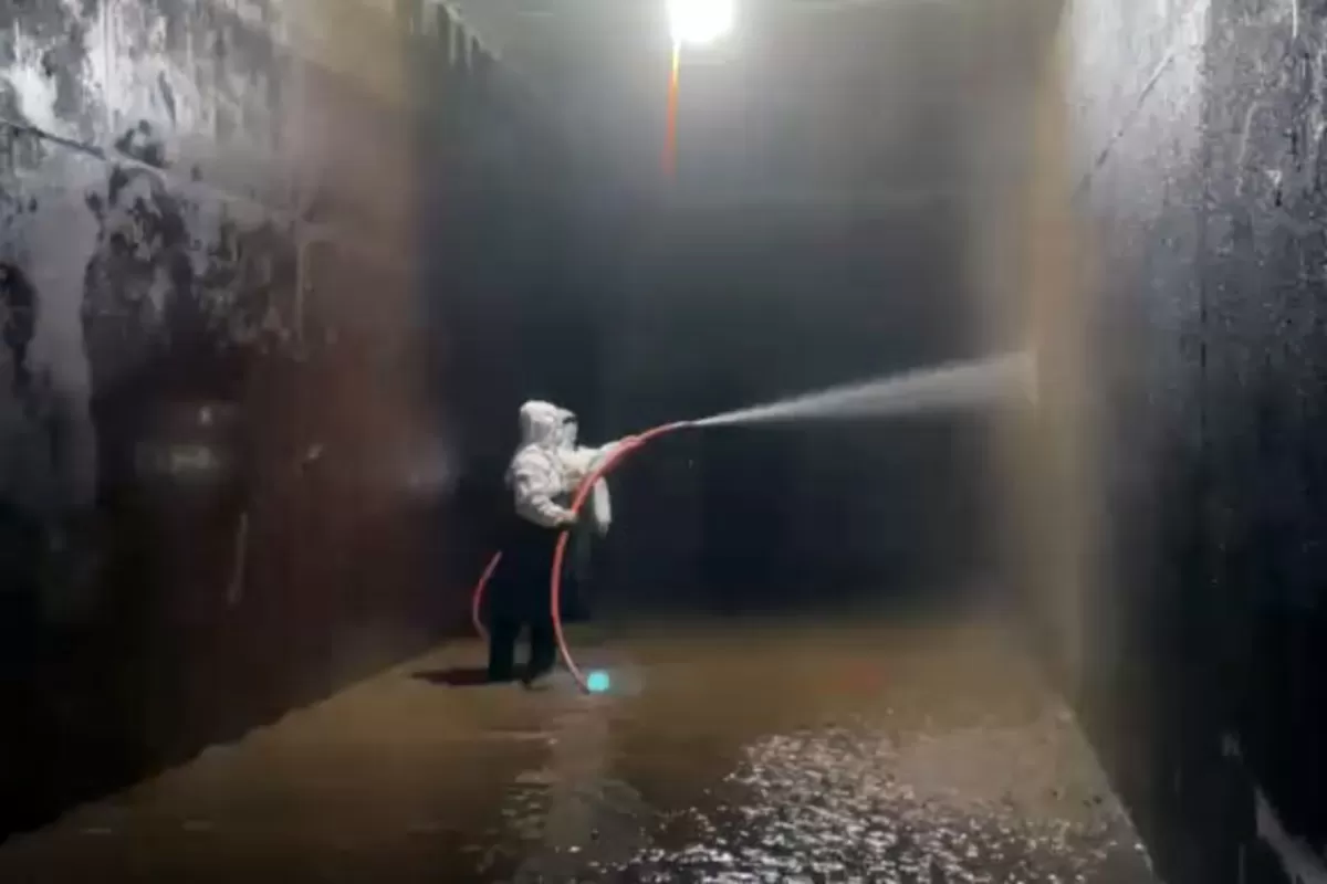 Culminaron las tareas de mantenimiento en el centro de distribuci&oacute;n de agua potable Ej&eacute;rcito