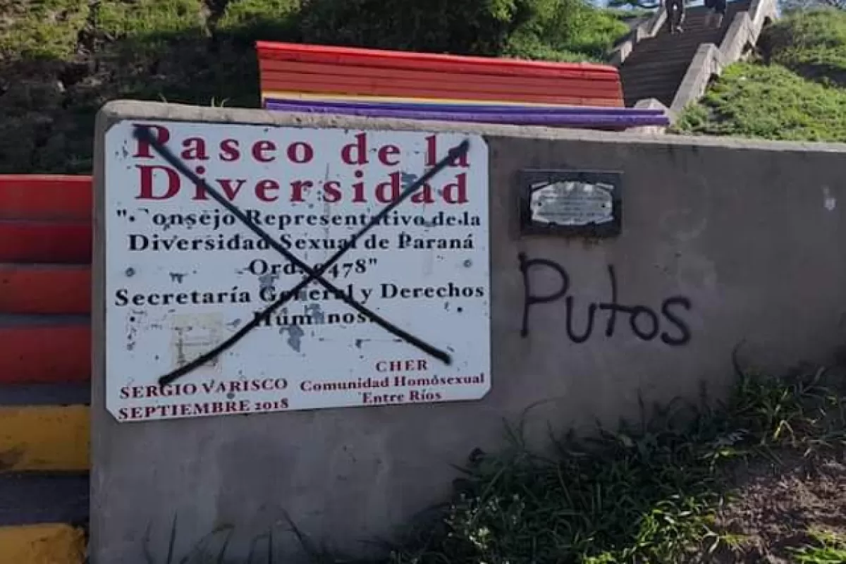 El Municipio “repudia la vandalización” del Paseo de la Diversidad