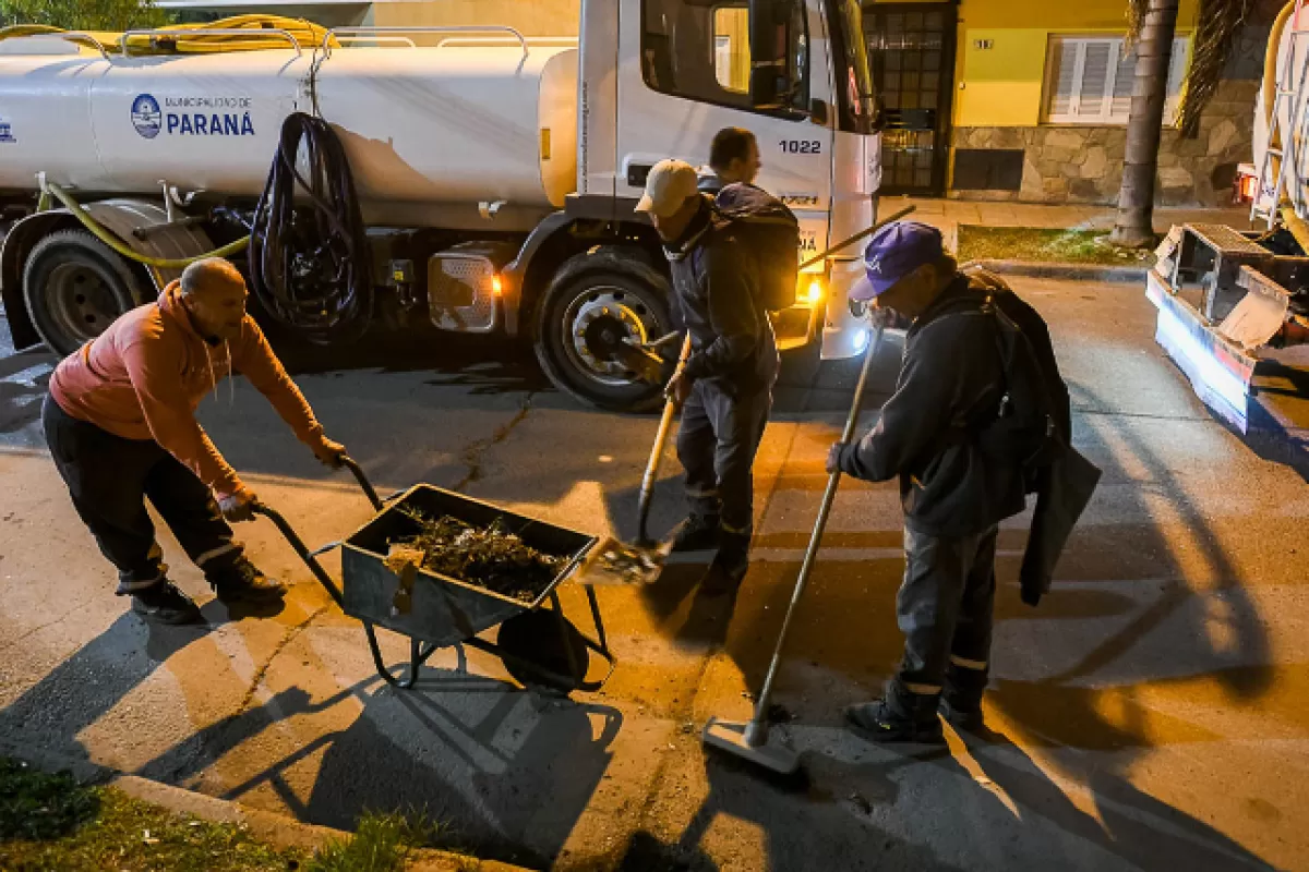 El Municipio realizó un nuevo operativo nocturno de limpieza