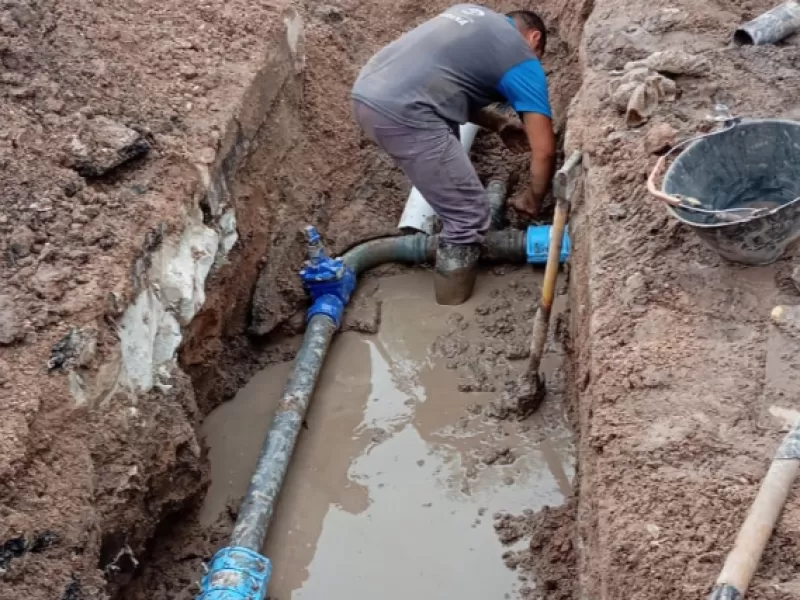 Finalizaron los trabajos planificados en cañerías de agua en la zona Oeste