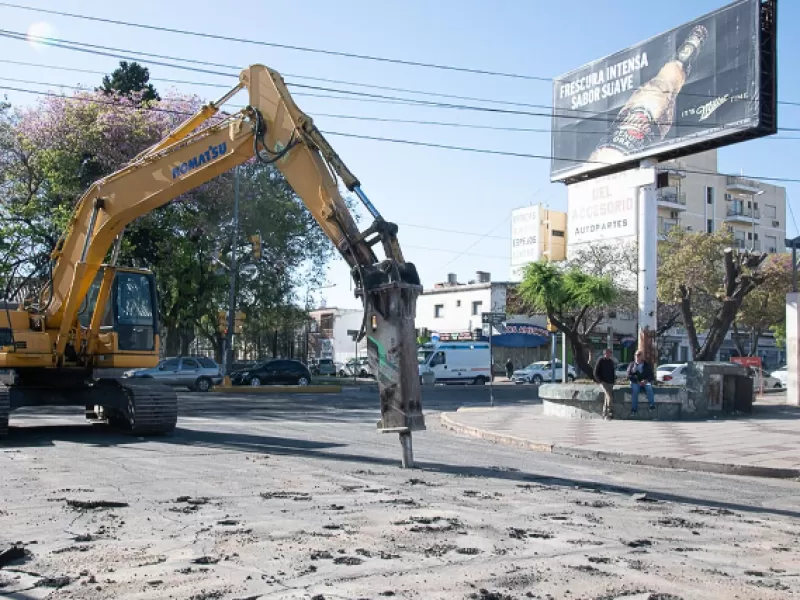 Comienza la última etapa de la repavimentación en las calles que rodean la Terminal de Ómnibus