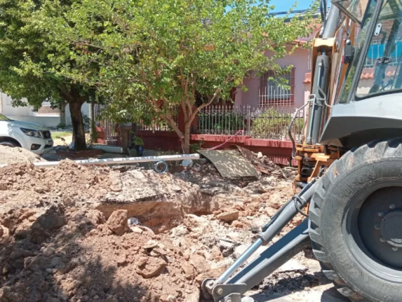 Realizaron una intervención en la red colectora cloacal de barrio San Martín