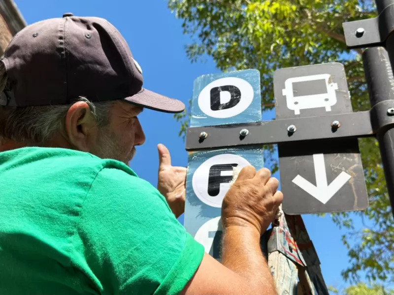 Transporte urbano: La Municipalidad trabaja en la demarcación y señalización horizontal