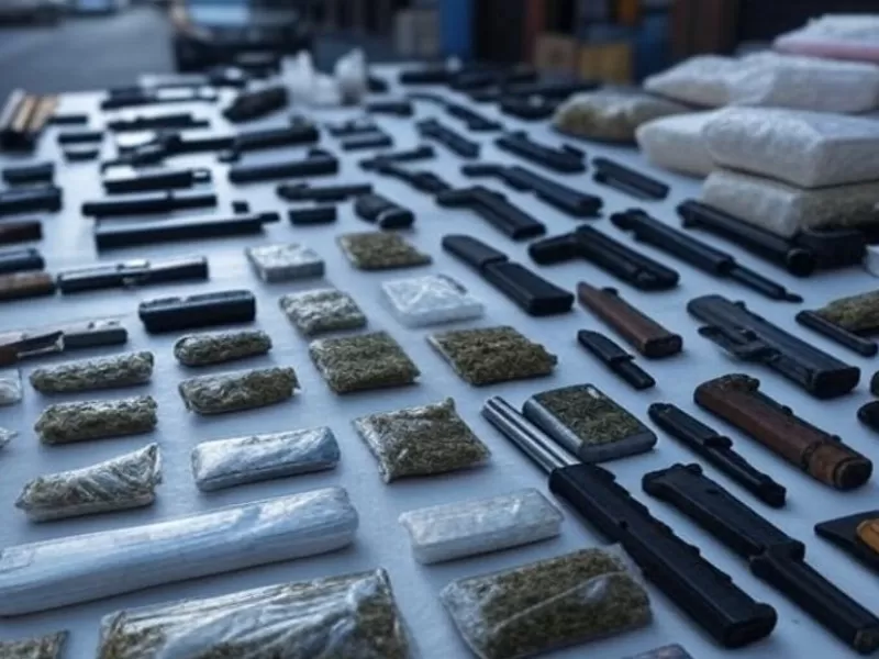 En medio de la búsqueda de un can que mordió a una mujer, hallan armas de guerra y drogas en barrio Consejo