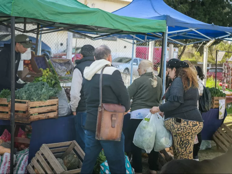 La Feria en tu Barrio volvió a ofrecer productos locales en Bajada Grande