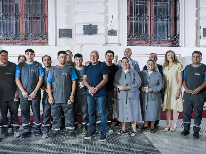 Romero inauguró la obra de restauración de la fachada del Colegio del Huerto