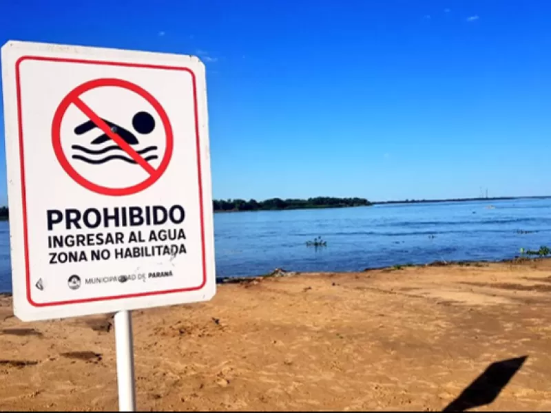 Advierten que no está habilitado el ingreso al río en los balnearios