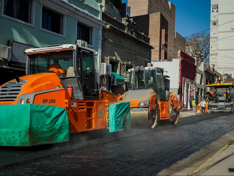 Repavimentaron un tramo de calle México