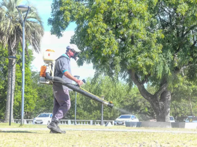 Empleados municipales realizaron fumigaciones en la costanera