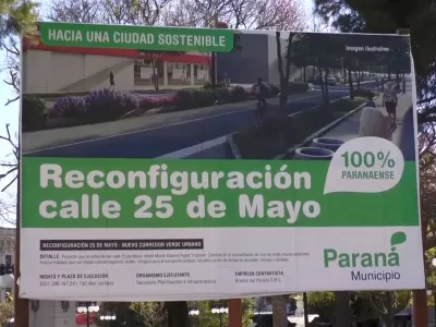 Avanza la reconfiguraci&oacute;n de calle 25 de Mayo y modifican recorridos de seis l&iacute;neas de colectivos